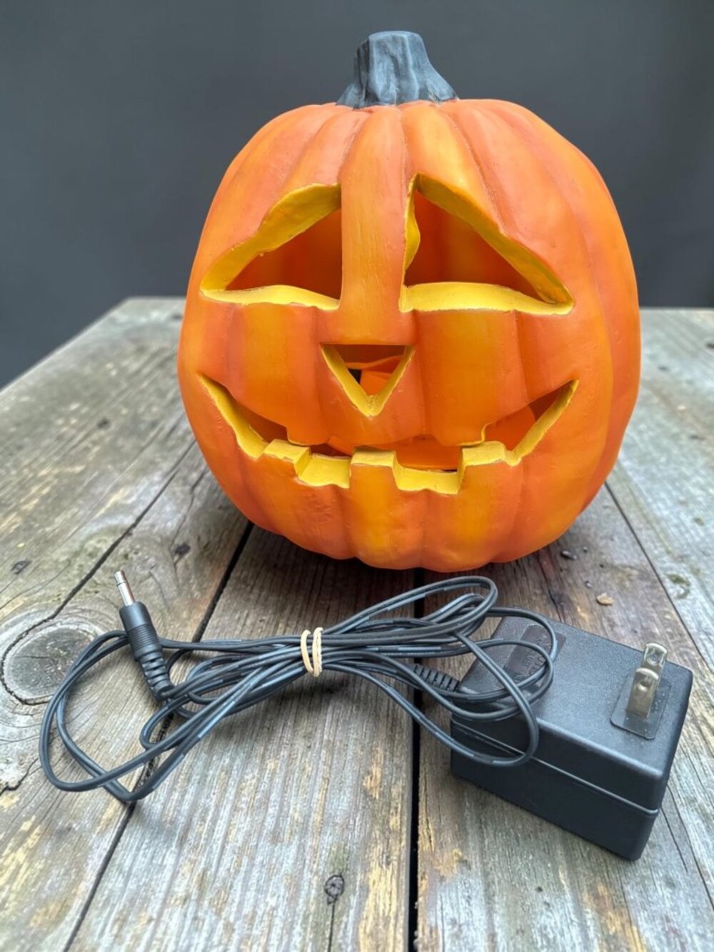 Vintage Lighted Jack-O-Lantern Pumpkin moving flame Halloween Decoration With Po